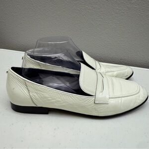 Kate Spade Shoes Size 9.5 Loafers White Patent Leather Designer